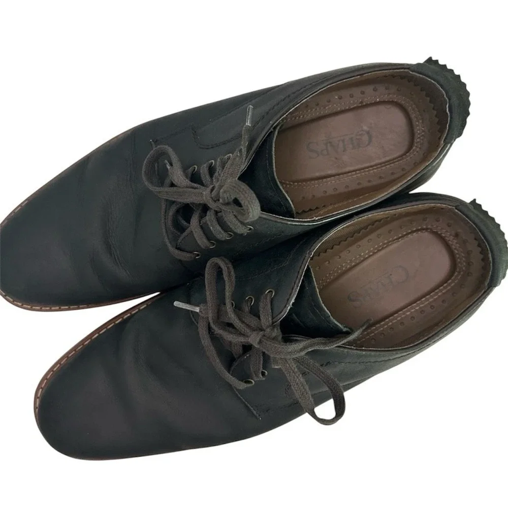 Chaps Casual Lace Up Shoes - Black/Brown, Size 11.5M